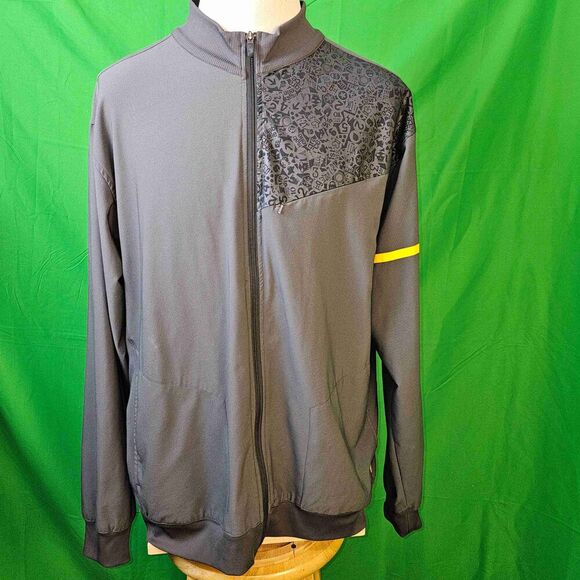 Nike‎ Gray And Black Full Zip Stand Collar Track Jacket Mens XXL - Picture 1 of 5